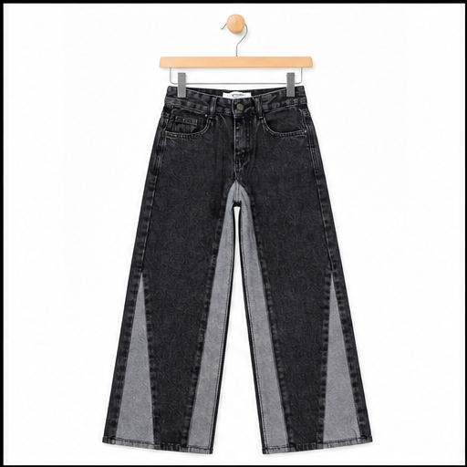 بنطلون أطفال وايد ليج أن فاشون — أسود — عرض المنتج 1