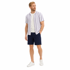 WEELZ Striped Mesh Knit Shirt — Burgundy Stripe — 05 model 3