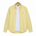 WEELZ Classic Cotton Button-Down Shirt — verified soft-yellow logo placement