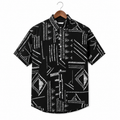 WEELZ Graphic Print Hawaii Shirt — Black — front