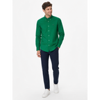 WEELZ Classic Cotton Button-Down Shirt — Green — styled look 2