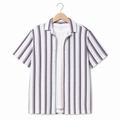 WEELZ Striped Mesh Knit Shirt — Grey Stripe — 01 hanger front