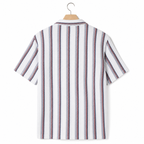 WEELZ Striped Mesh Knit Shirt — Grey Stripe — 02 hanger back