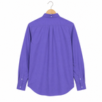 WEELZ Classic Cotton Button-Down Shirt — Mauve — back hanger view
