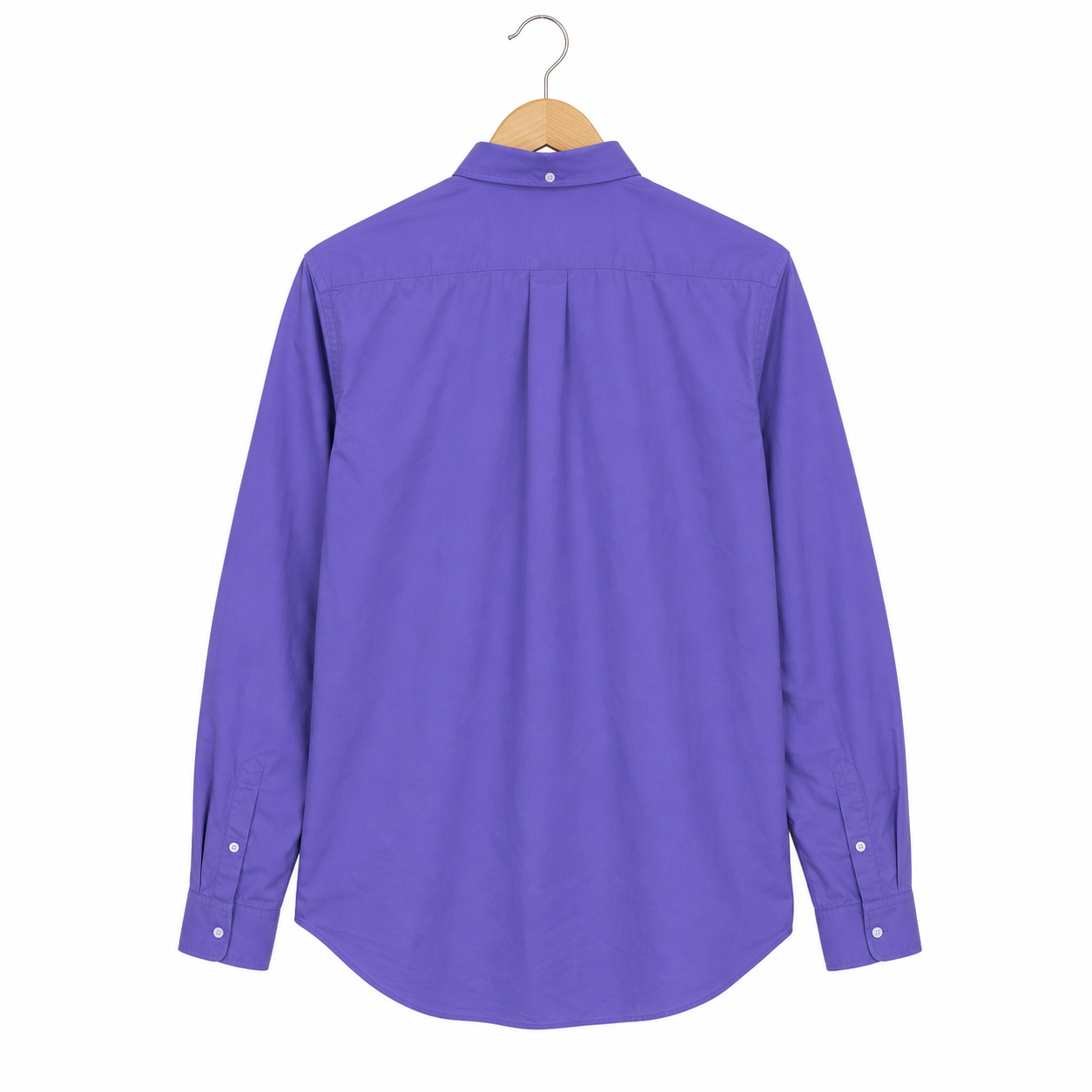 WEELZ Classic Cotton Button-Down Shirt — Mauve — back hanger view