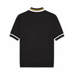 WEELZ Geometric-Trim Zip Knit Polo - Black - view 3