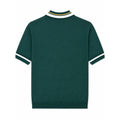 WEELZ Geometric-Trim Zip Knit Polo - Green - view 1