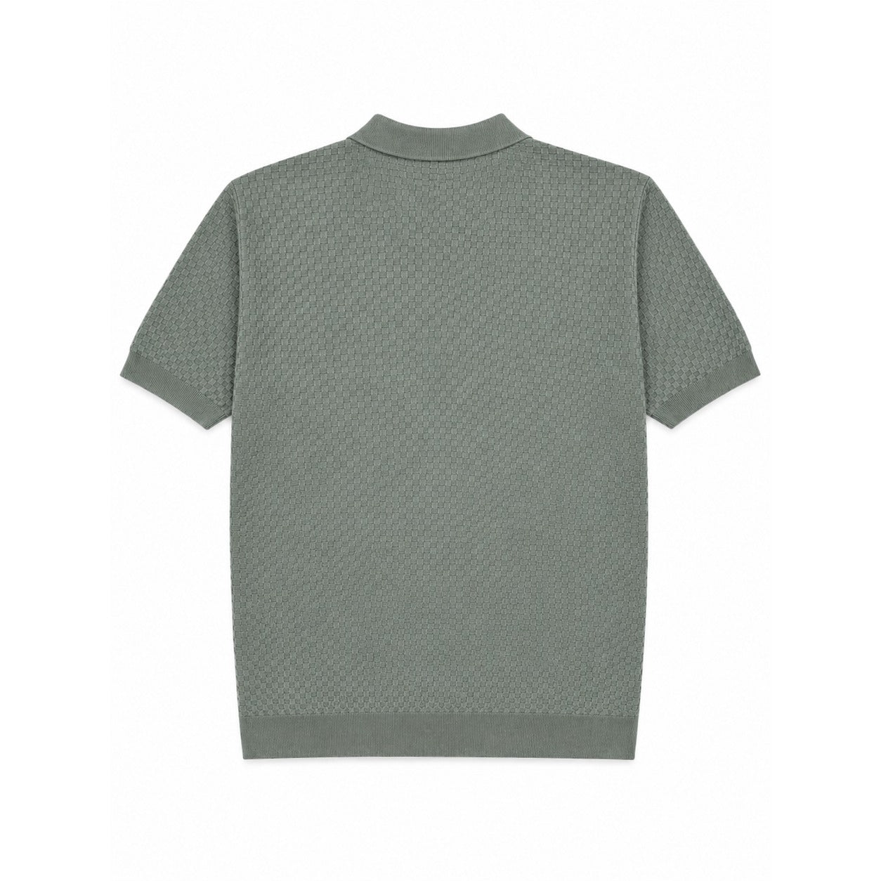 WEELZ Textured Zip Knit Polo - Olive - view 3