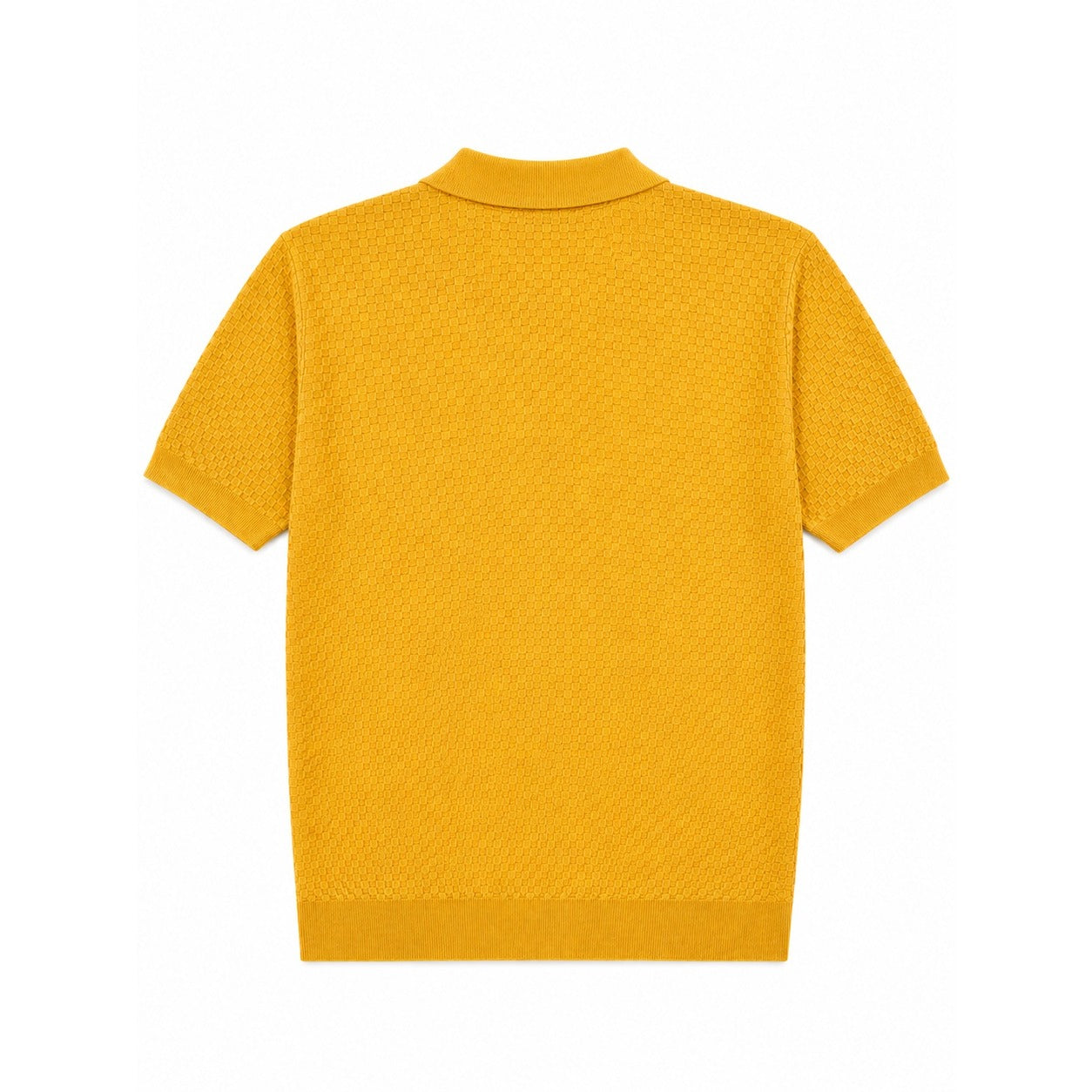 WEELZ Textured Zip Knit Polo - Yellow - view 2