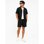 WEELZ Soft Camp-Collar Shirt & Shorts Set - Black - view 3