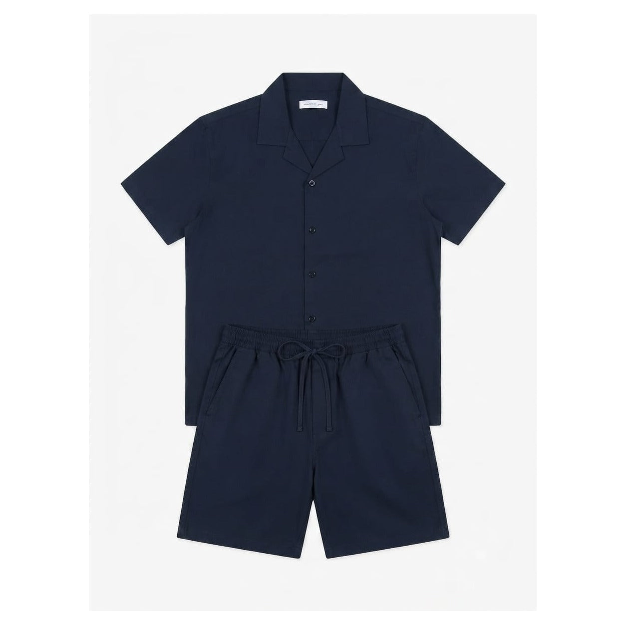WEELZ Soft Camp-Collar Shirt & Shorts Set - Navy - view 1