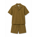 WEELZ Soft Camp-Collar Shirt & Shorts Set - Olive - view 2