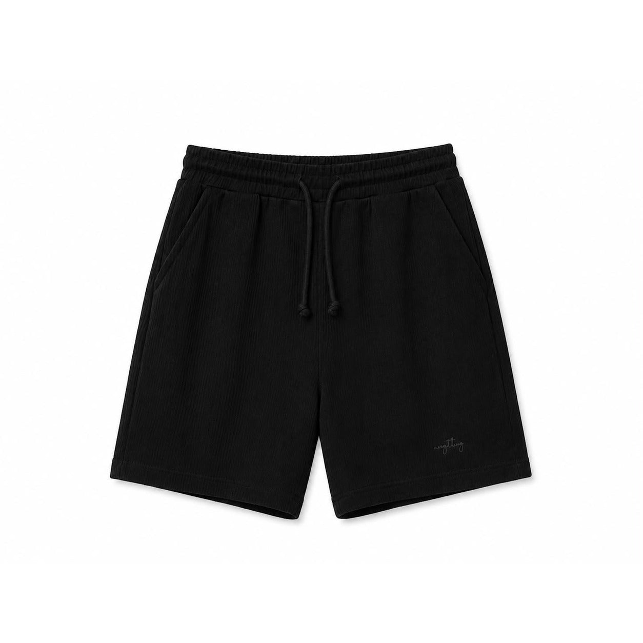 WEELZ Textured Cotton T-Shirt & Shorts Set - Black - view 3