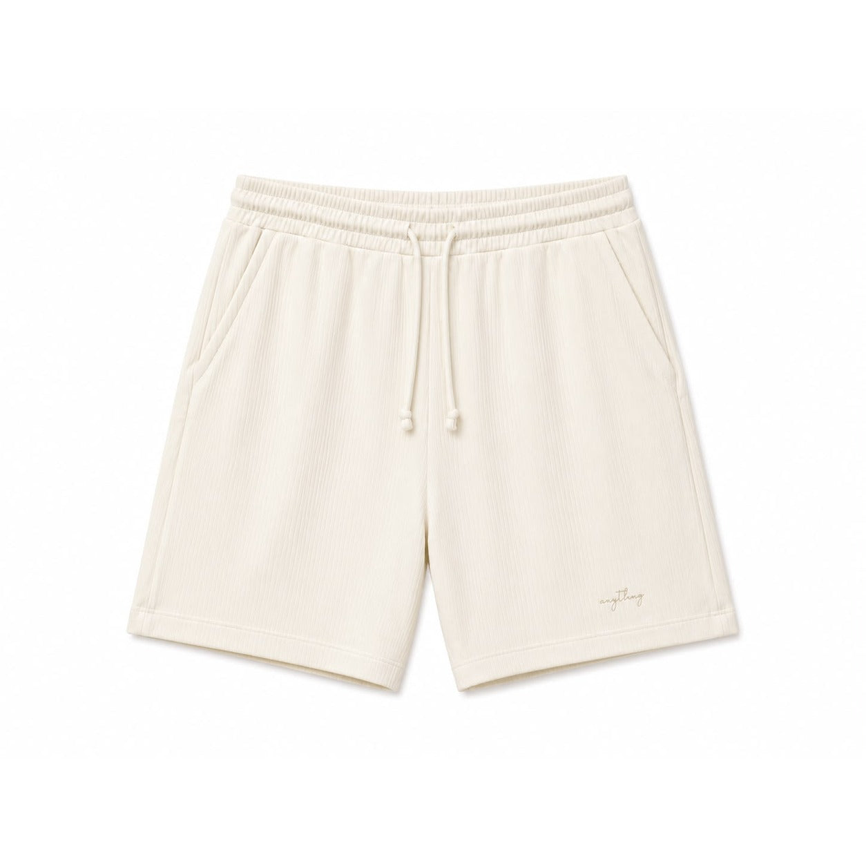 WEELZ Textured Cotton T-Shirt & Shorts Set - Off-White - view 2