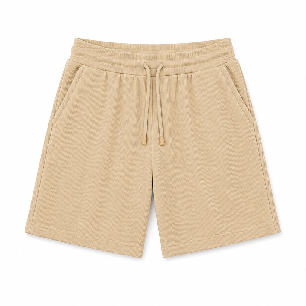 WEELZ Pocket-Collar Cotton T-Shirt & Shorts Set - Beige - view 2