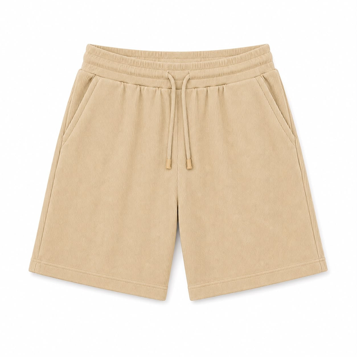WEELZ Pocket-Collar Cotton T-Shirt & Shorts Set - Beige - view 2