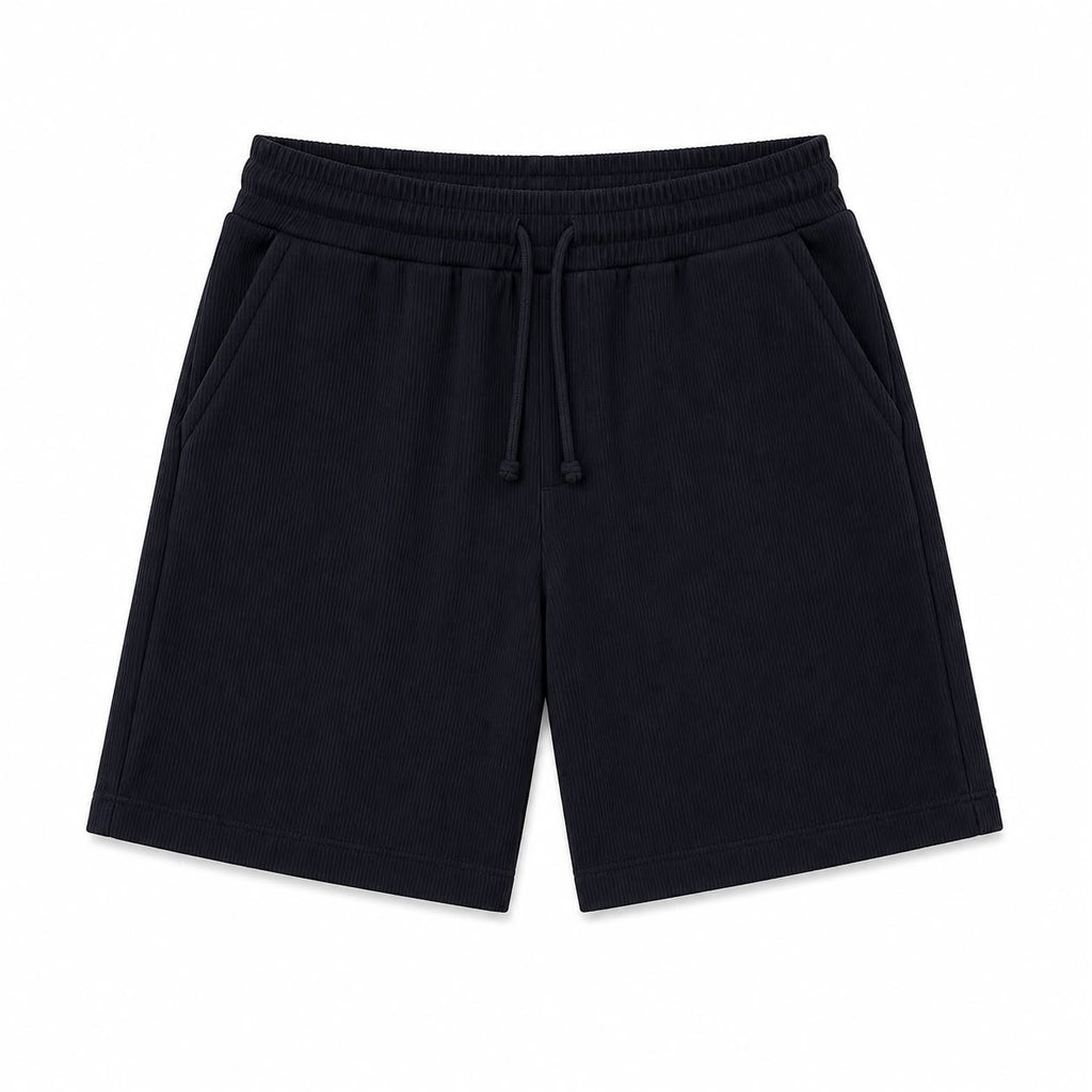 WEELZ Pocket-Collar Cotton T-Shirt & Shorts Set - Black - view 2