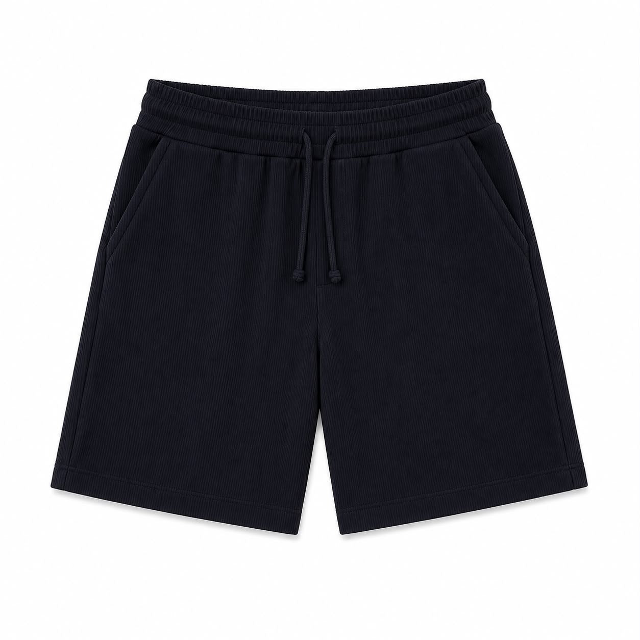 WEELZ Pocket-Collar Cotton T-Shirt & Shorts Set - Black - view 2