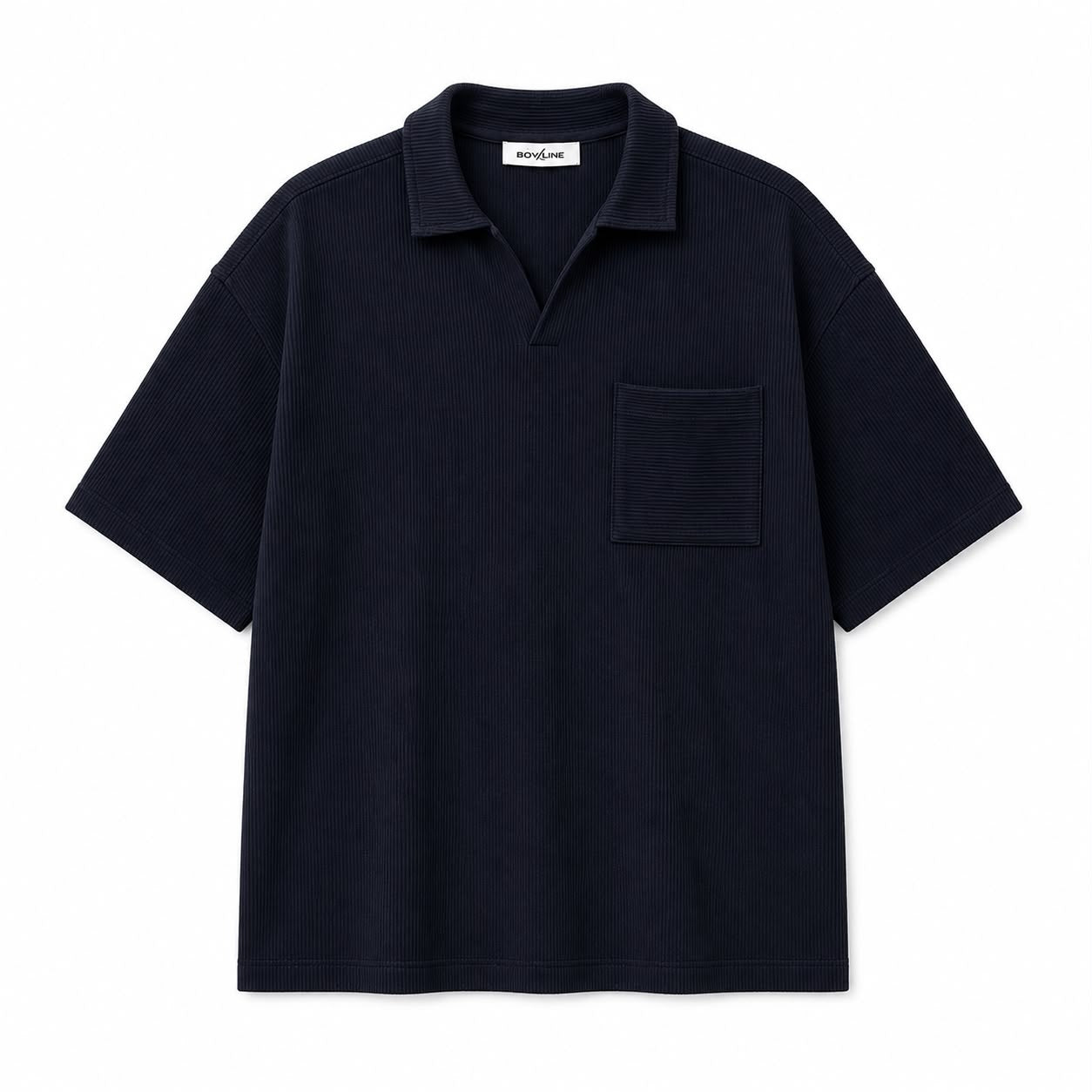 WEELZ Pocket-Collar Cotton T-Shirt & Shorts Set - Black - view 3