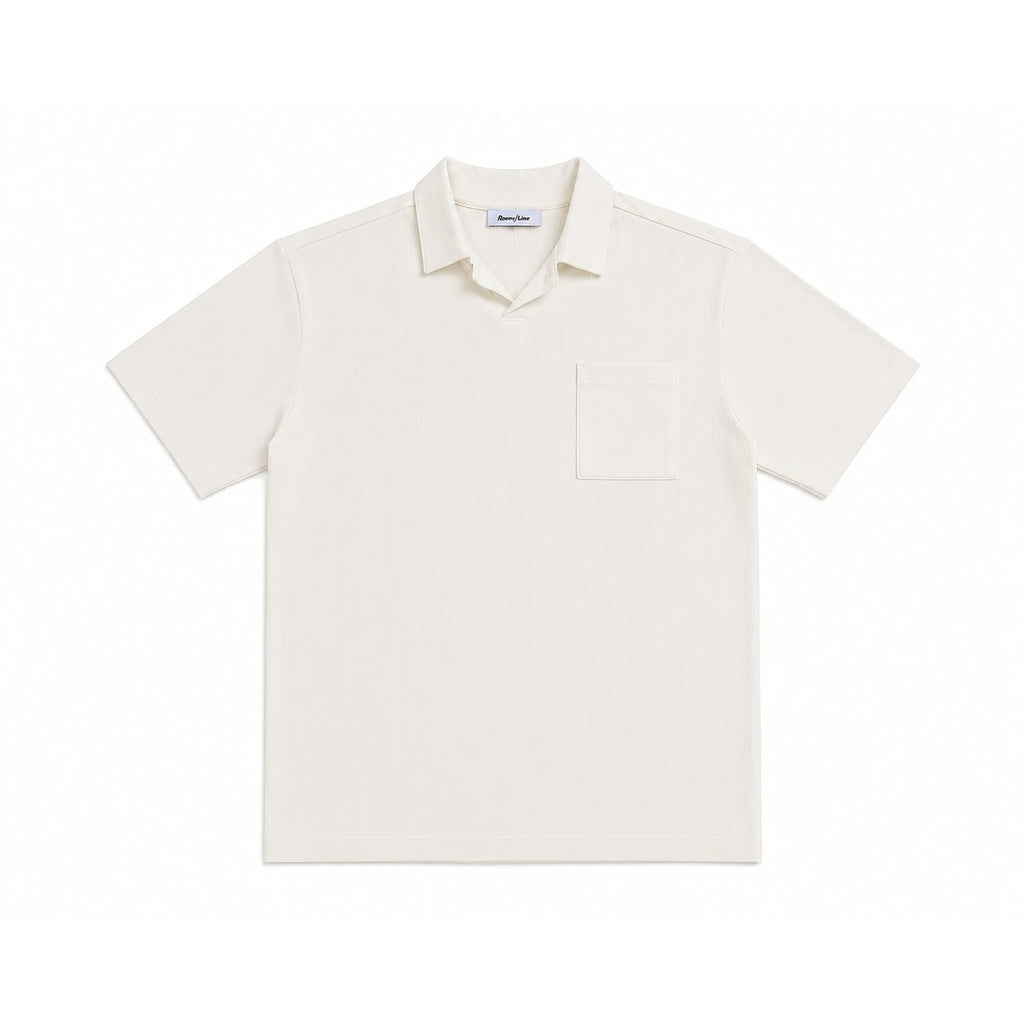 WEELZ Pocket-Collar Cotton T-Shirt & Shorts Set - White - view 3