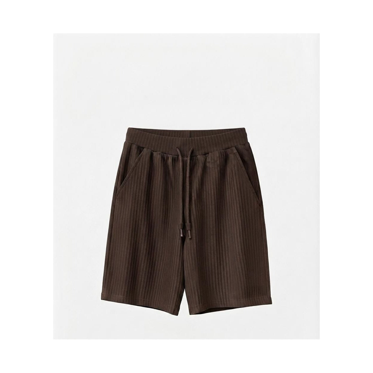 WEELZ Textured V-Collar T-Shirt & Shorts Set - Dark Olive - view 1