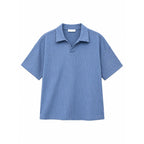 WEELZ Textured V-Collar T-Shirt & Shorts Set - Petrol Blue - view 3