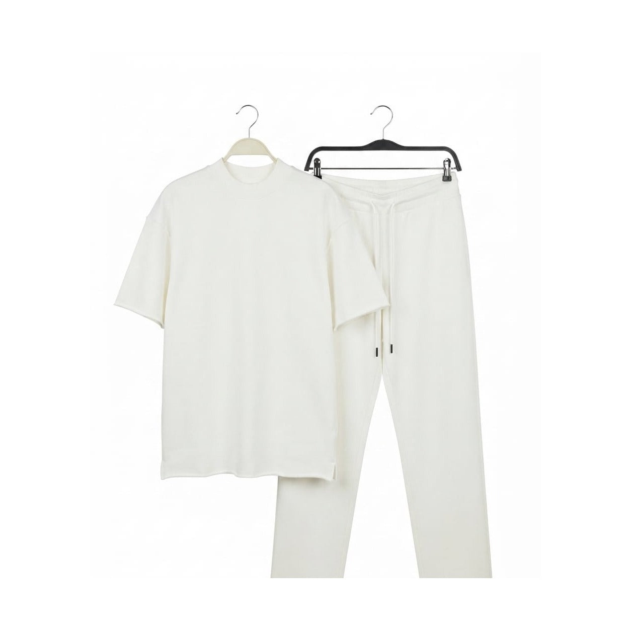 WEELZ Cotton Crew-Neck T-Shirt & Pants Set - Off-White - view 1