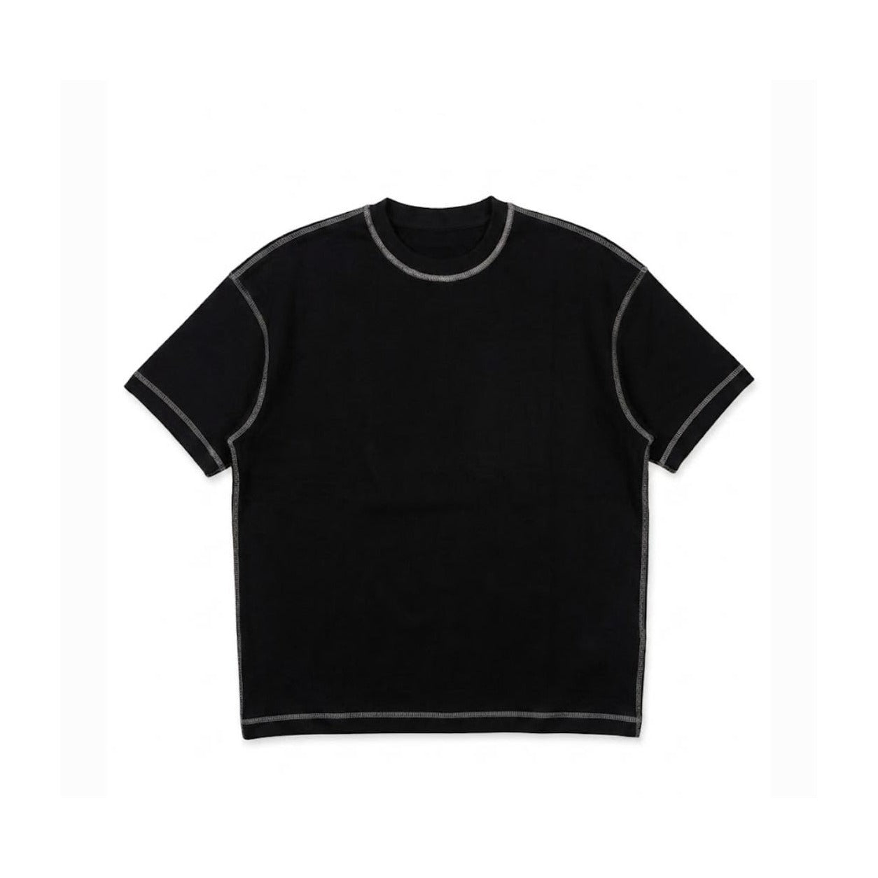 WEELZ Contrast-Stitch Cotton T-Shirt & Shorts Set - Black - view 1