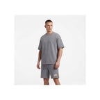 WEELZ Contrast-Stitch Cotton T-Shirt & Shorts Set - Grey - view 2