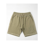 WEELZ Contrast-Stitch Cotton T-Shirt & Shorts Set - Olive - view 2