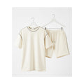 WEELZ Contrast-Stitch Cotton T-Shirt & Shorts Set - White - view 1