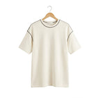 WEELZ Contrast-Stitch Cotton T-Shirt & Shorts Set - White - view 3