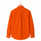 WEELZ Classic Cotton Button-Down Shirt — Orange — back view