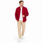 WEELZ Classic Cotton Button-Down Shirt — Red — styled look 1