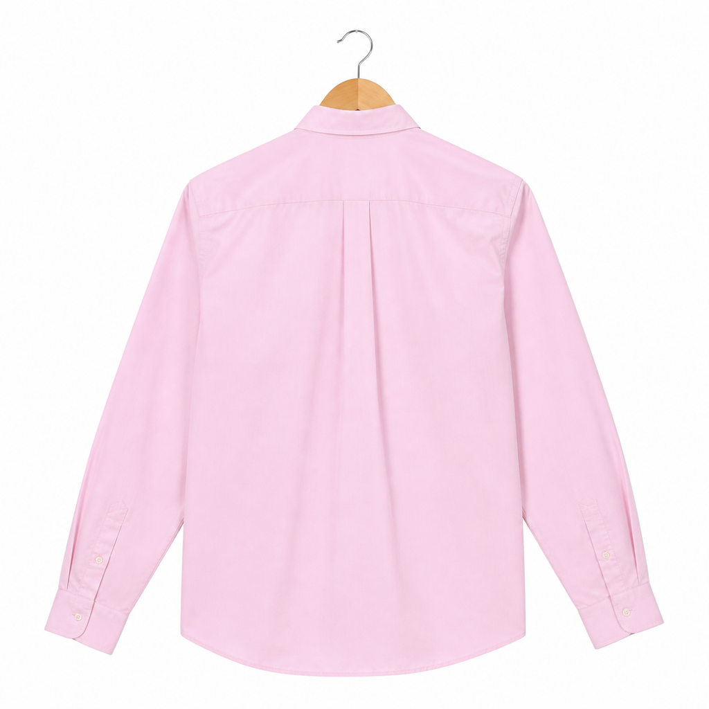 WEELZ Classic Cotton Button-Down Shirt — Blush Pink