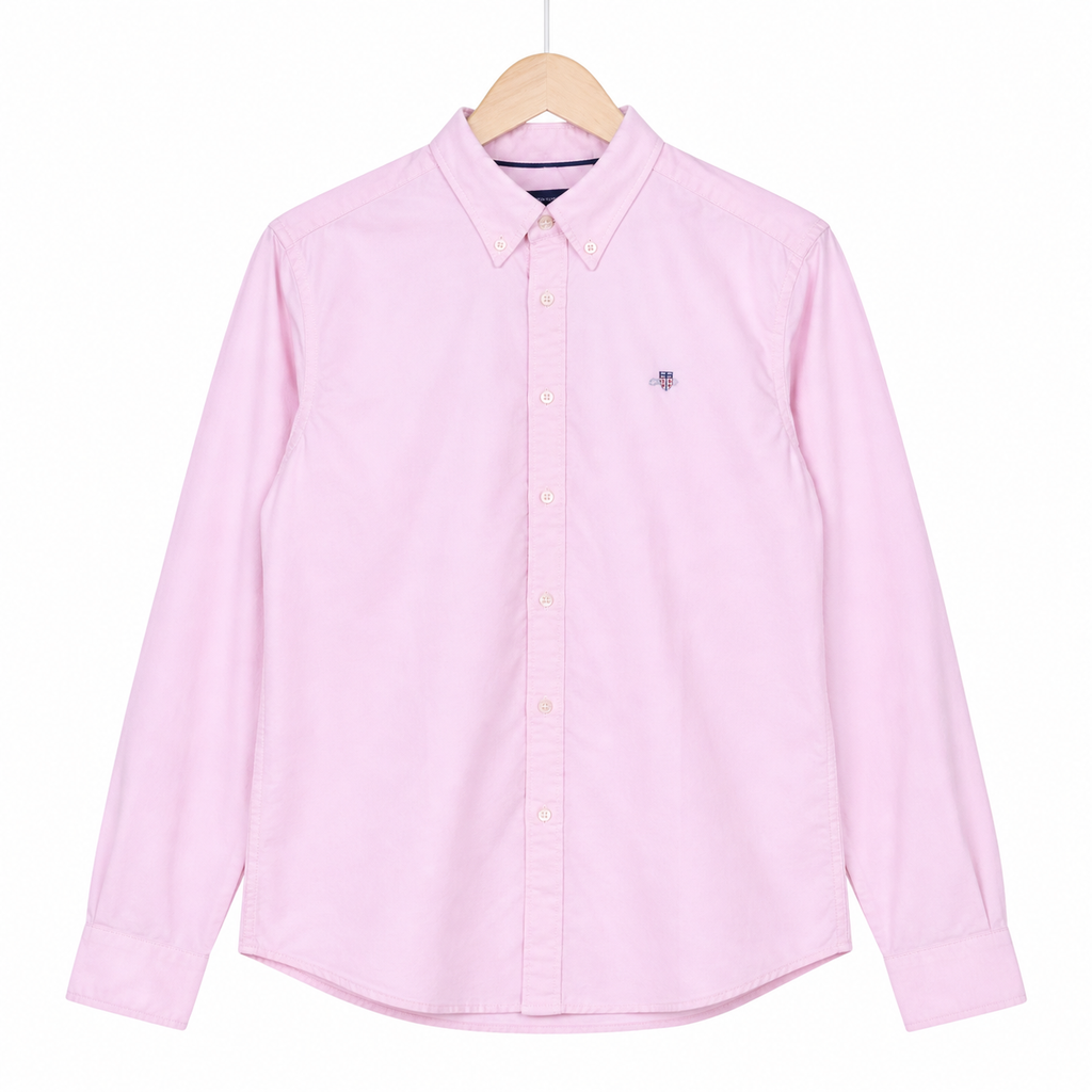 WEELZ Classic Cotton Button-Down Shirt — Blush Pink, source-verified front