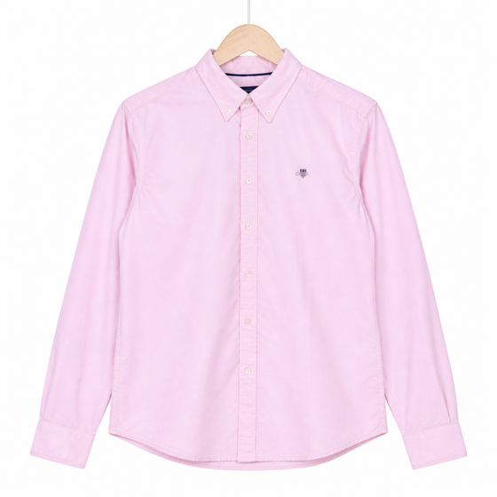 WEELZ Classic Cotton Button-Down Shirt — Blush Pink, source-verified front