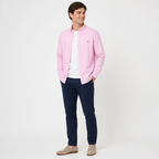 WEELZ Classic Cotton Button-Down Shirt — Blush Pink