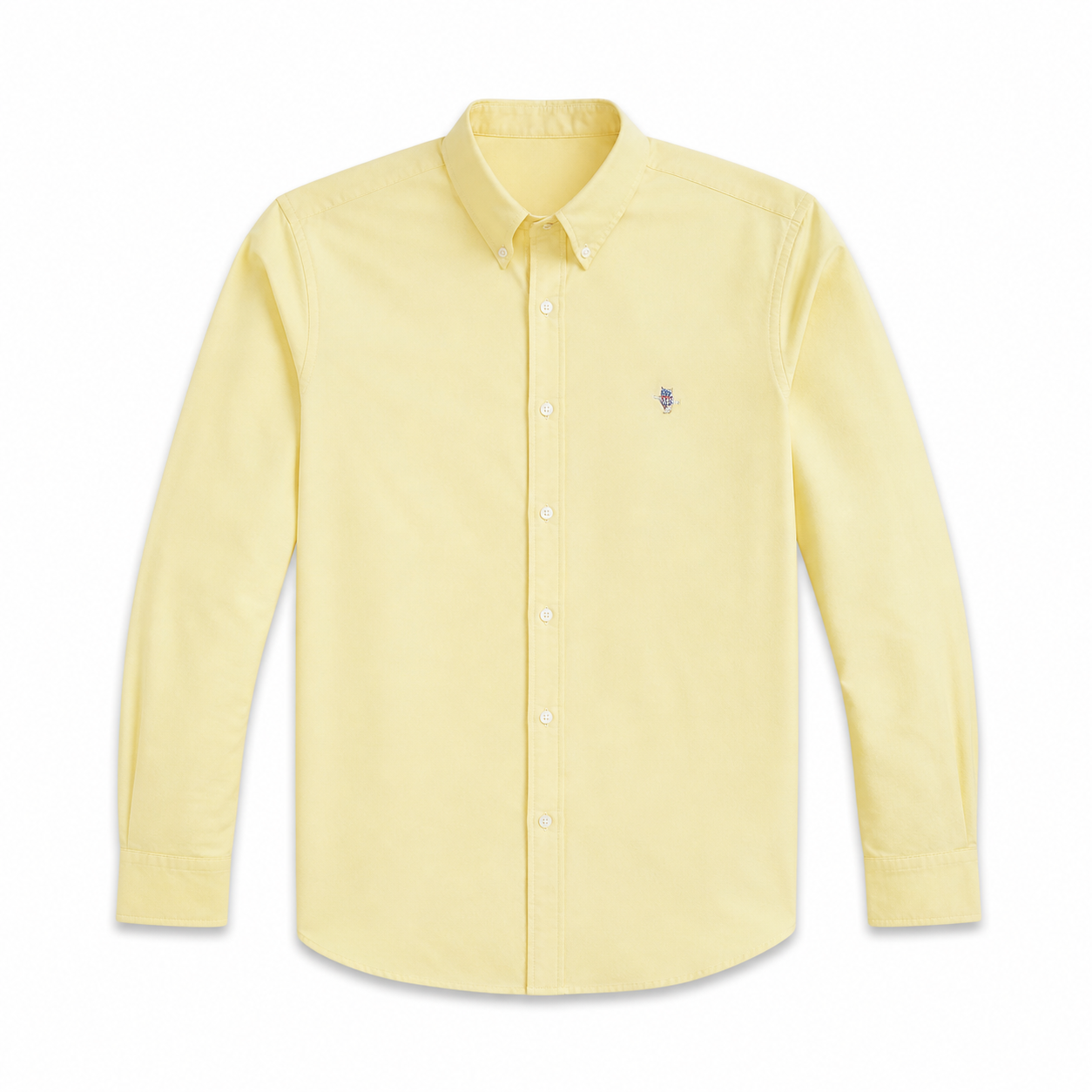 WEELZ Classic Cotton Button-Down Shirt — Pale Yellow product view
