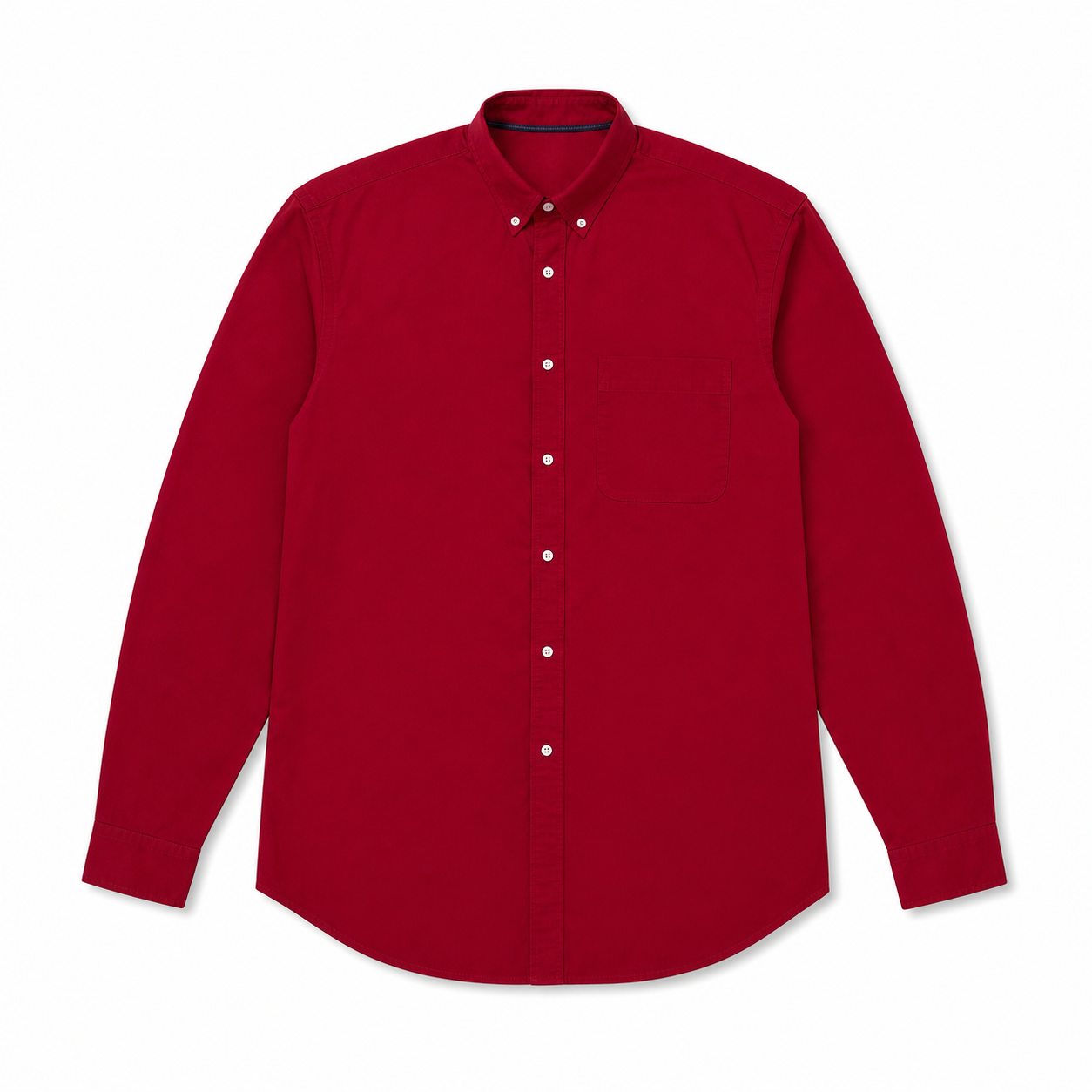 WEELZ Classic Cotton Button-Down Shirt — Red product view
