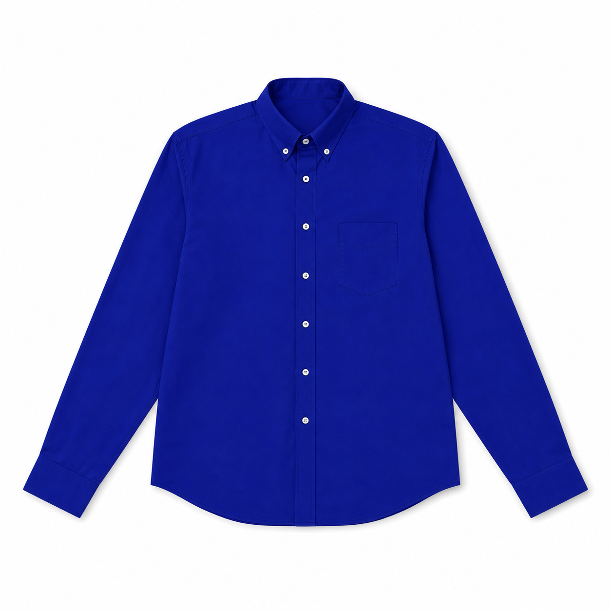 WEELZ Classic Cotton Button-Down Shirt — Royal Blue product view