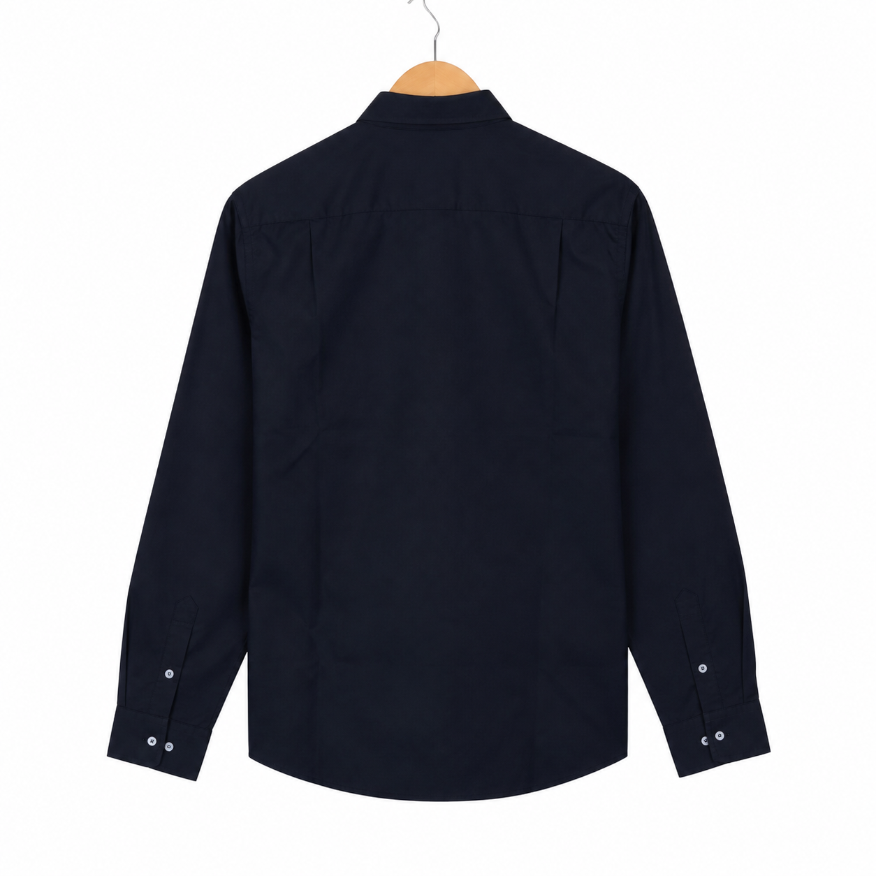 WEELZ classic cotton button-down shirt — deep navy back view