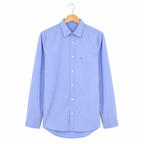WEELZ classic cotton button-down shirt — light blue front view