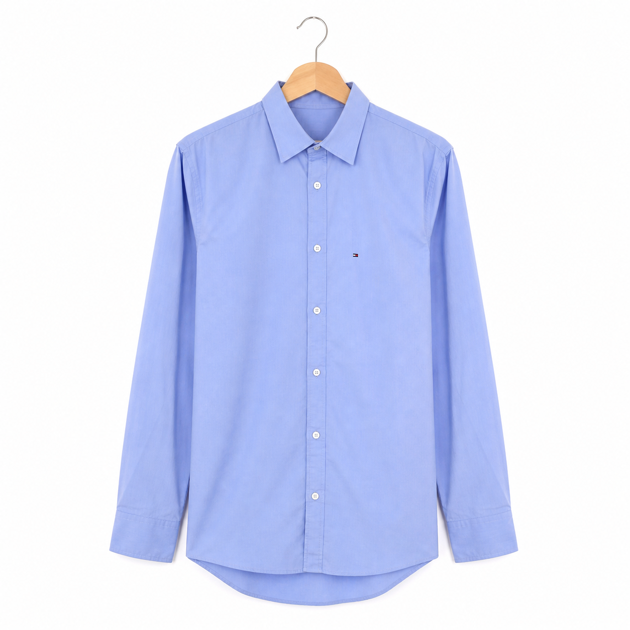 WEELZ classic cotton button-down shirt — light blue front view