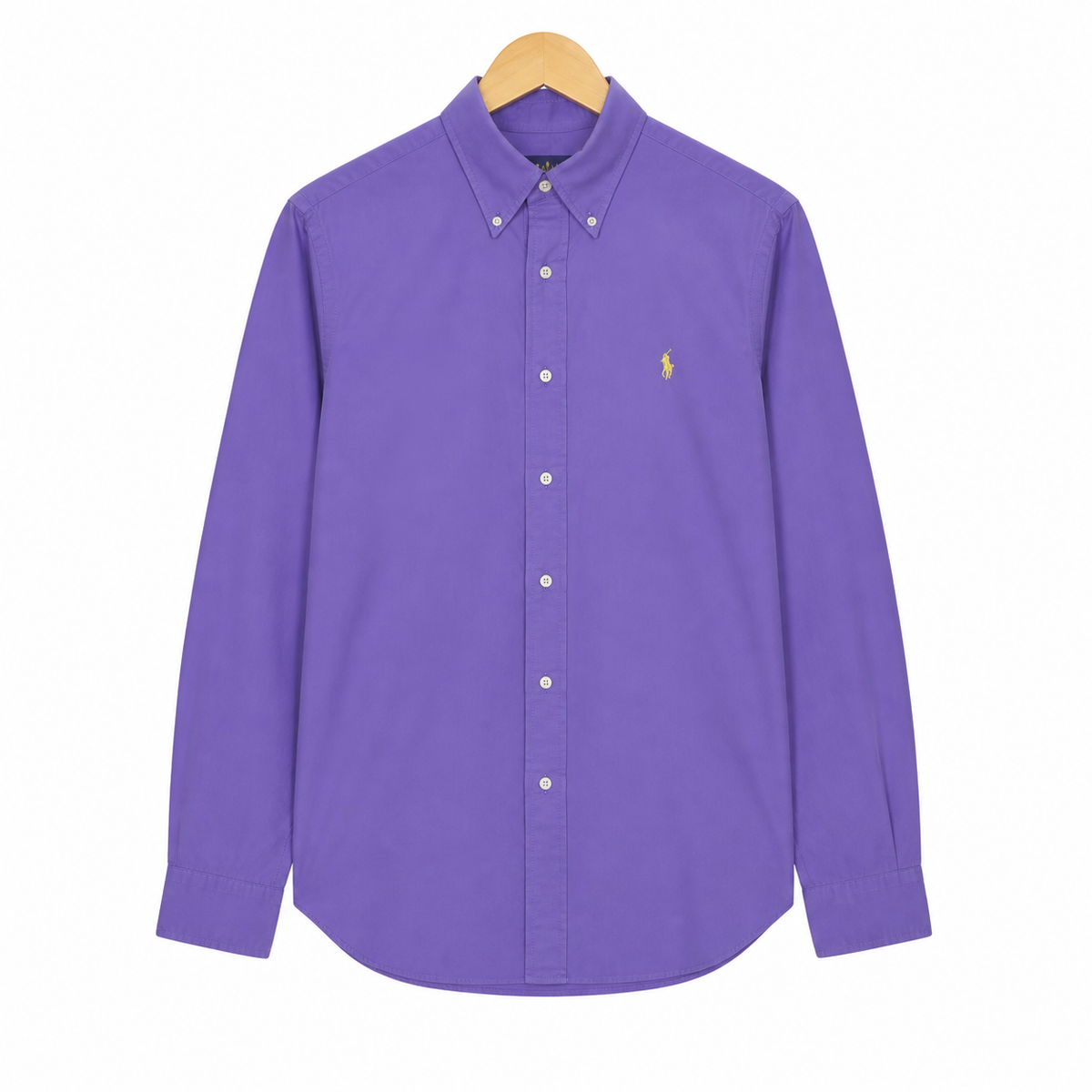 WEELZ Classic Cotton Button-Down Shirt — Mauve, source-verified front view