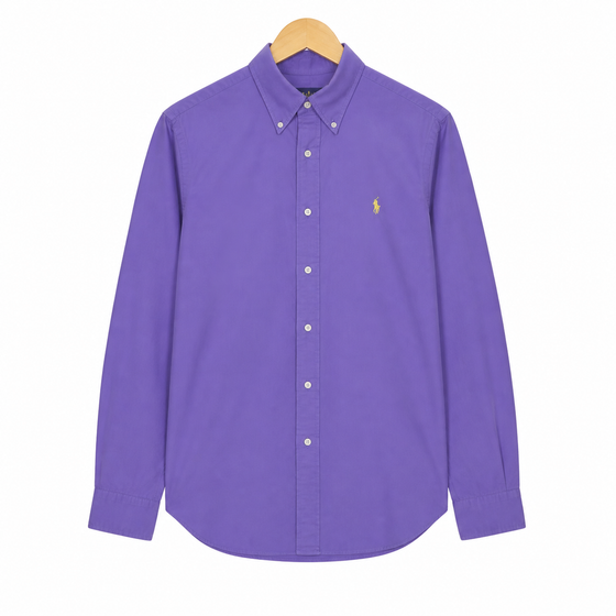 WEELZ Classic Cotton Button-Down Shirt — Mauve, source-verified front view