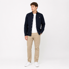 WEELZ classic cotton button-down shirt, navy — model look 1