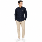 WEELZ classic cotton button-down shirt, navy — model look 2