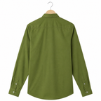 WEELZ classic cotton button-down shirt — olive back view