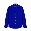 WEELZ Classic Cotton Button-Down Shirt — Royal Blue, source-verified front